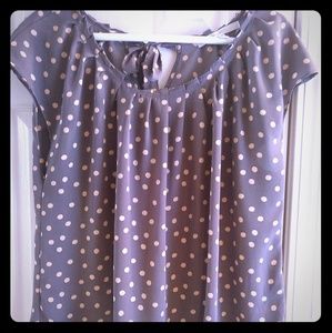 Flowy polka dot blouse. Excellent condition.